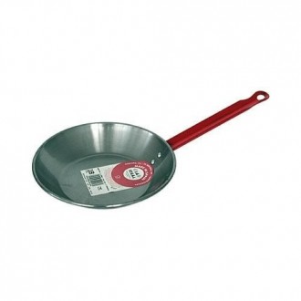SARTEN PULIDA LLANA CON MANGO LA IDEAL 22 CM.