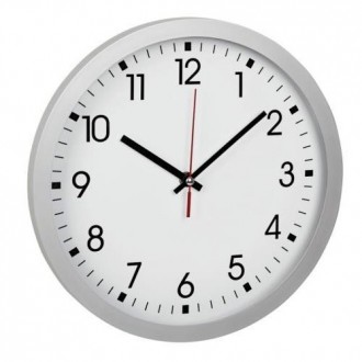 RELOJ PARED PLATA 300 MM. 60.3035.02