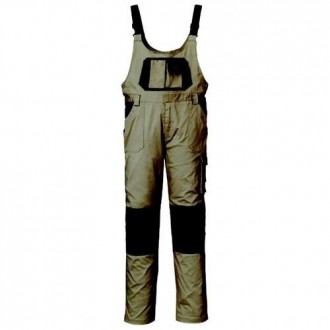 PANTALON/PETO STRETCH BEIG/ NEGRO TALLA S