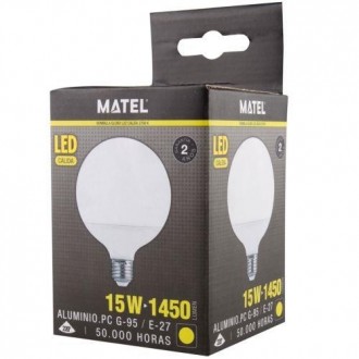 BOMBILLA LED GLOBO G95 E27 15 WATIOS CALIDA 21942