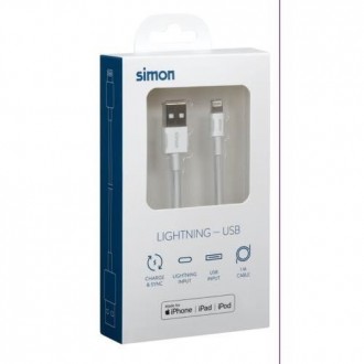 CABLE LIGHTNING - USB A BLANCO 1M MU100101