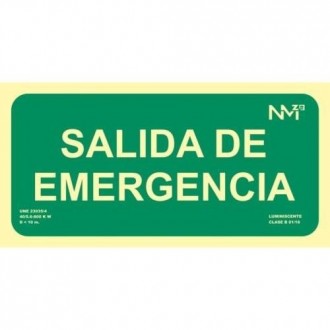 CARTEL PVC LUMI. SALIDA EMERGENCIA 150X300 A13406