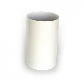 TUBO LISO 20 CM. 125 MM. ALUMINIO BLANCO