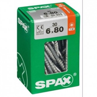TORNILLO SPAX C/PL TORX WIROX 6.0X80 C/30 UDS