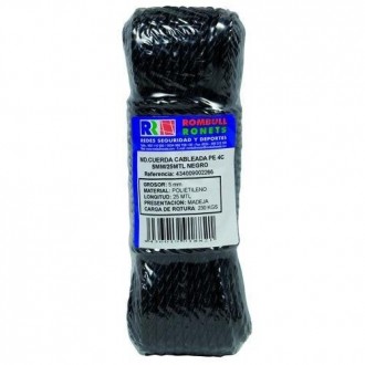 CUERDA CABLEADA PE. 4 CABOS 5 MM. VERDE 15 M.