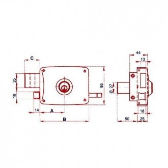CERRADURA SOBREPONER 5125A/80 HE DCHA. LINCE