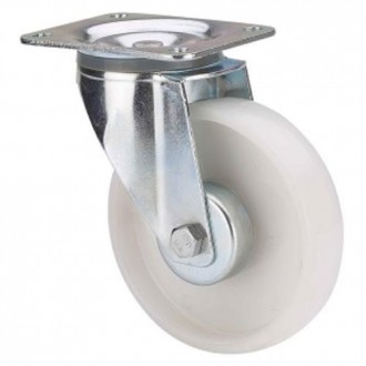 RUEDA GIRATORIA DE POLIAMIX BLANCO 160MM