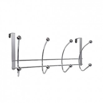 PERCHA SOBREPUERTA 4 GANCHOS, 8 BOLAS CROMO 970CR8