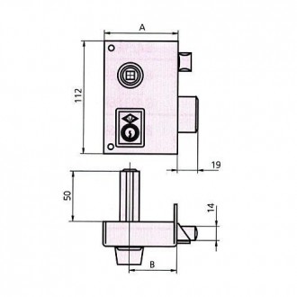 CERRADURA SOBREPONER 156B 60 IZDA. HE RD. CVL