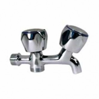 GRIFO LAVADORA DOBLE VOLANTE METAL CR. 1/2 BL