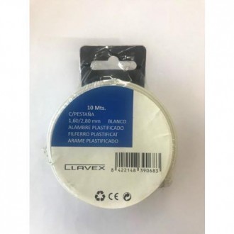 ALAMBRE PLASTIFICADO BLANCO 1,6/2,8 MMX50 M. 39072