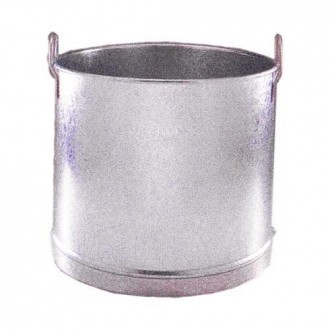 CUBO RECTO GALVANIZADO 2 ASAS LATERALES 18 60 L.