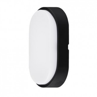 APLIQUE LED OVALADO NGO./BCO.700LM 10W 4000K IP54