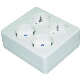 BASE BIPOLAR CUADRADO 4 TOMAS TT. 16 AH. 8104