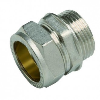 ENLACE COMPRESION RECTO MACHO COBRE 18X3/6
