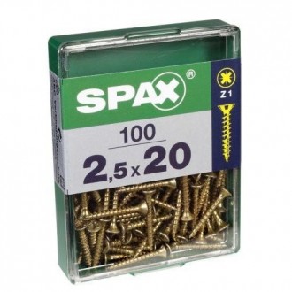 TORNILLO SPAX C/PL POZI BRICO. 2.5X20 C/100 UDS