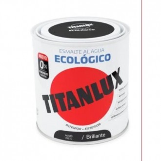 ESMALTE AL AGUA ECO NEGRO BRILLO 250ML