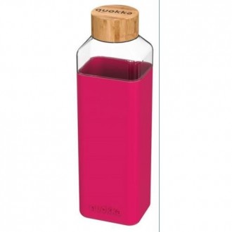 BOTELLA CRISTAL CUADRADA CON FUNDA MAROON 700ML