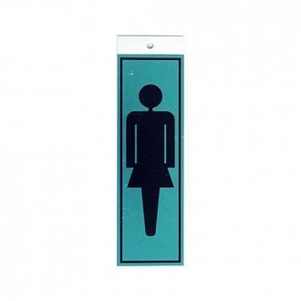 PICTOGRAMA LATONADO 180X60 SILUETA MUJER
