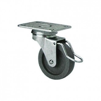 RUEDA GIRATORIA PLASTICO GRIS 60 MM. 2-1494