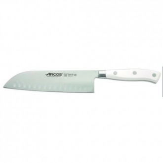 CUCHILLO SANTOKU CON ALVEOLOS 18CM RIVIERA BLANCO