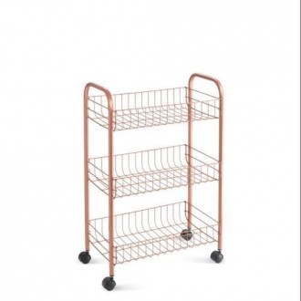 CARRO MULTIUSO 3 ESTANTES LUGANO COPPER