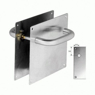 MANILLA CON PLACA 1.180X180 INOXIDABLE RECTA