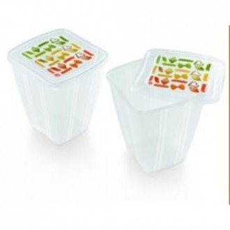 SET 2 HERMETICOS 2 L. CUADR.C/TAPA DECORADA 055020