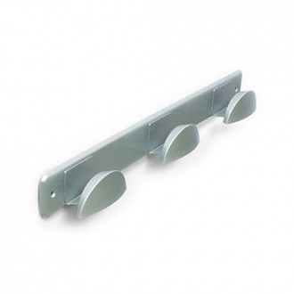 PERCHA MEDIA LUNA 3 BRAZOS CROMO 7244