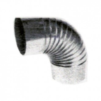 CODO RIZADO GALVANIZADO 140 MM.