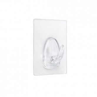 COLGADOR ADHERENTE REUTILIZABLE 60X47MM TRANSP.