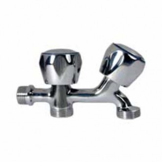 GRIFO LAVADORA DOBLE ROSCA VOLANTE METAL CR.(BL.)