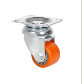 RUEDA GIRATORIA CON PLACA NARANJA 35MM