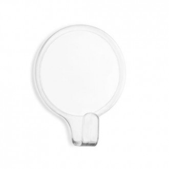COLGADOR ADHESIVO CIRCULAR TRANSPARENTE 2UDS.