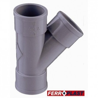 INJERTO PVC GRIS HM.-HM. 45º 40 MM. 205334