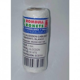 HILO ALGODON PARA ALIMENTOS 1 MM. BCO.50 M.