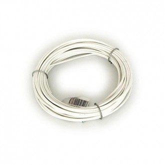 ALAMBRE TENDEDERO PLASTICO BLANCO ROLLO 25 M.