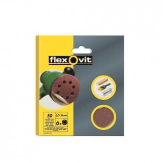 DISCO LIJA VELGRIP 125 8 AGUJEROS FINO 6 UDS