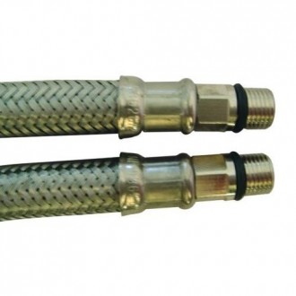 JUEGO CONEXION INOX. GRIFERIA 3/8" 10X100 35MM