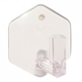 PERCHA PLASTICO ADHESIVO TRANS. (BL-2) B50210H