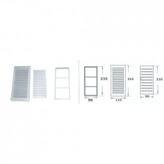 REJILLA EMPOTRAR REGULABLE BLANCA 12X24 R175