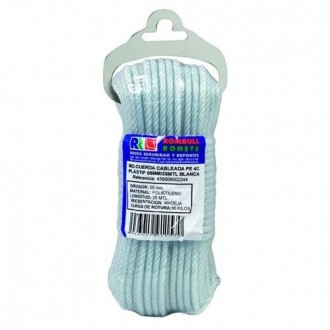 CUERDA CABL-PLASTICO PE. 4 CABOS 5 MM.VERDE 15 M.