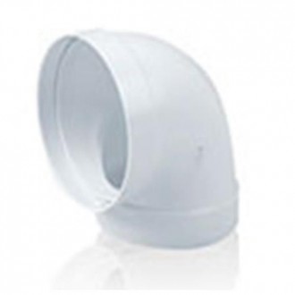 CODO REDONDO TUBO EXTRACCION PVC 90º Ø100MM.