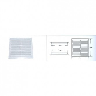 REJILLA EMPOTRAR BLANCA 17X17 R169