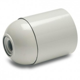 PORTALAMPARAS LISO E-27 BLANCO 161-B BLISTER