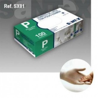 GUANTE LATEX 100 UNIDADES TALLA M SX01