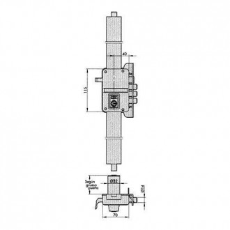 CERRADURA SEGURIDAD 9 YL6 45 HP DERECHA