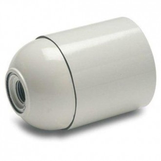 PORTALAMPARAS LISO E-27 BLANCO 161-B