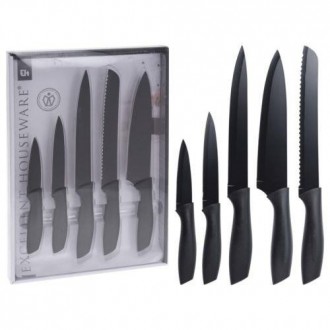 SET 5 CUCHILLOS COCINA C/NEGRO 404000740