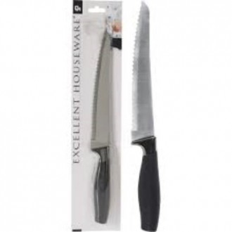 CUCHILLO PAN INOX 33CM MANGO NEGRO C80621740